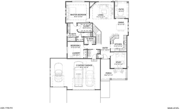 Traditional Floor Plan - Main Floor Plan #1069-26