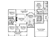 European Style House Plan - 3 Beds 2 Baths 1879 Sq/Ft Plan #21-280 