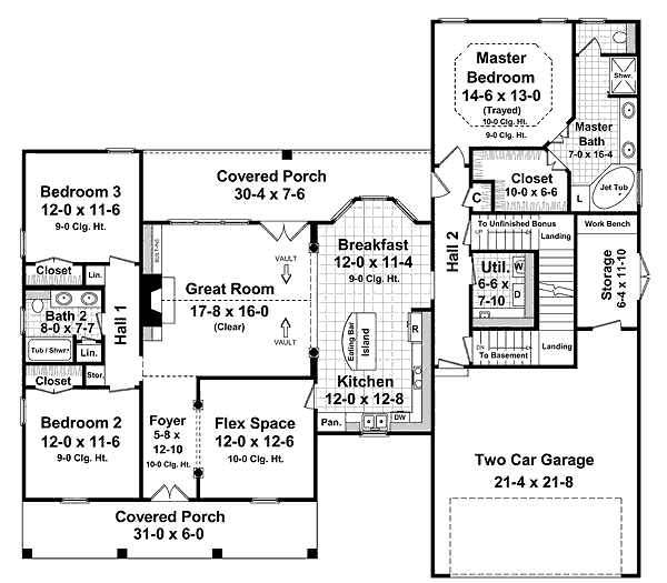 Dream House Plan - European Floor Plan - Main Floor Plan #21-280