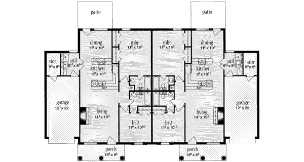 Home Plan - Southern Floor Plan - Main Floor Plan #36-440