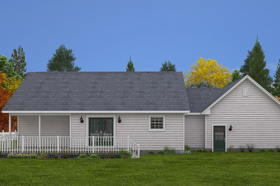 Exterior - Other Elevation 3 for Ranch House Plan #1082-5 - 2 bed, 2 bath