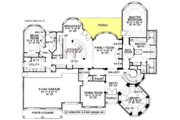 European Style House Plan - 4 Beds 4.5 Baths 4339 Sq/Ft Plan #20-1192 