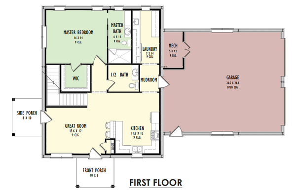 Barndominium Floor Plan - Main Floor Plan #1092-63