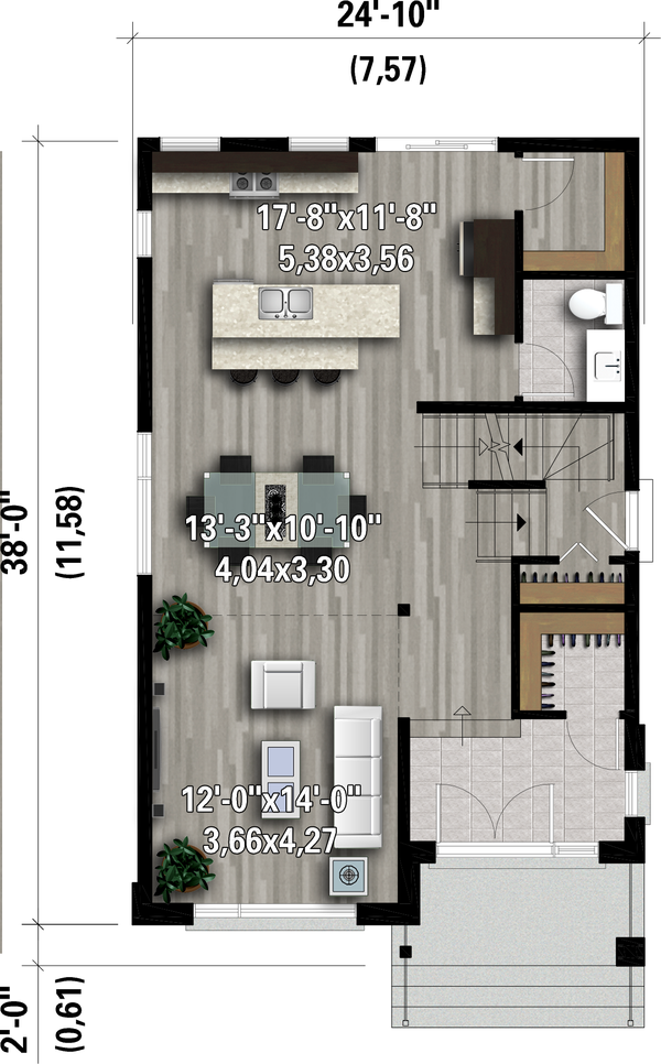 Home Plan - Contemporary Floor Plan - Main Floor Plan #25-4897