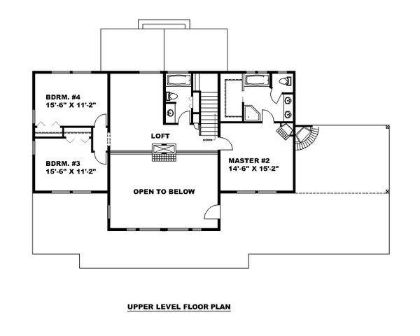 Cabin Floor Plan - Upper Floor Plan #117-934