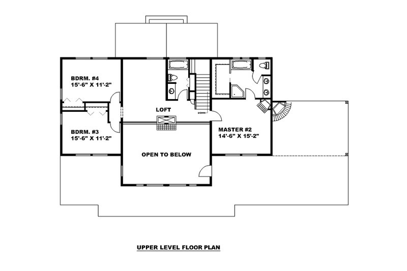 Dream House Plan - Floor Plan - Upper Floor for Cabin House Plan #117-934 - 4 bed, 5 bath
