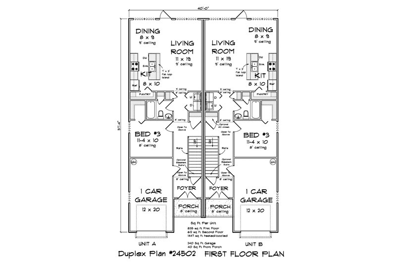 Architectural House Design - Floor Plan - Main Floor for Cottage House Plan #513-2295 - 6 bed, 6 bath