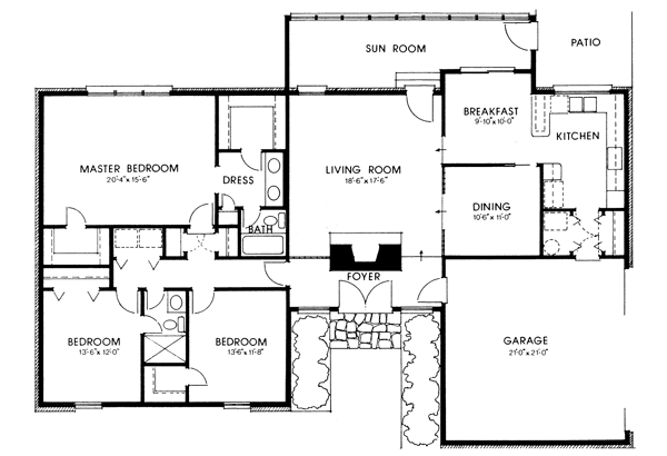 Modern Floor Plan - Main Floor Plan #10-140