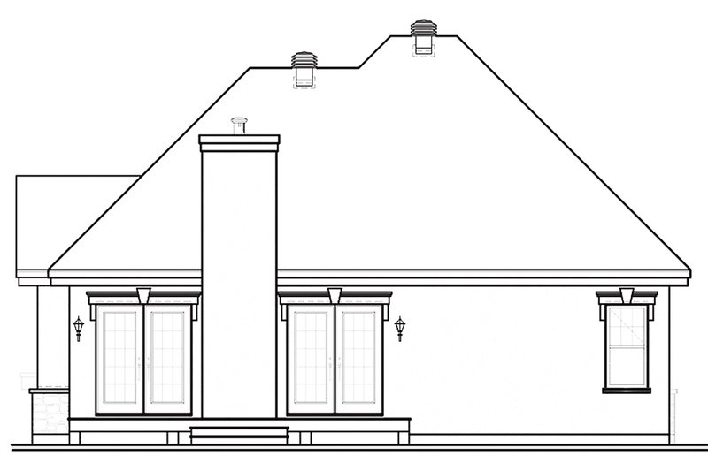 Dream House Plan - Exterior - Rear Elevation for European House Plan #23-567 - 2 bed, 1 bath