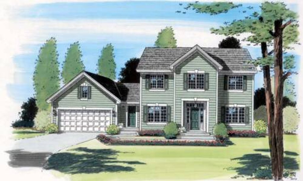 Exterior - Front Elevation 2 for Traditional House Plan #312-604 - 4 bed, 2.5 bath