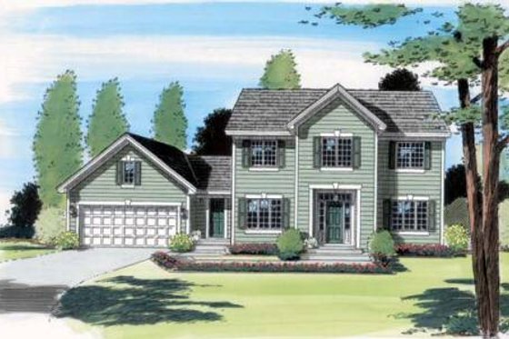 Exterior - Front Elevation for Traditional House Plan #312-604 - 4 bed, 2.5 bath
