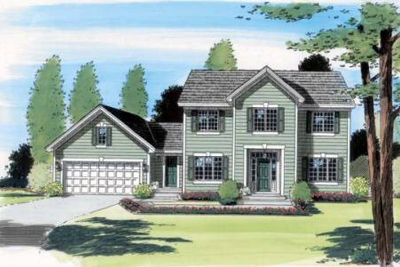 Exterior - Front Elevation 2 for Traditional House Plan #312-604 - 4 bed, 2.5 bath