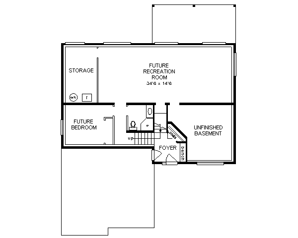 Home Plan - Traditional Floor Plan - Lower Floor Plan #18-311