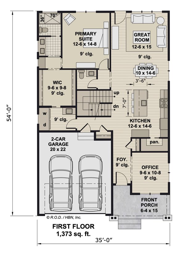 Craftsman Floor Plan - Main Floor Plan #51-1344