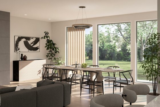 Interior - Dining Room for Contemporary House Plan #1114-91 - 4 bed, 3.5 bath