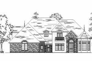 European Exterior - Front Elevation Plan #5-213