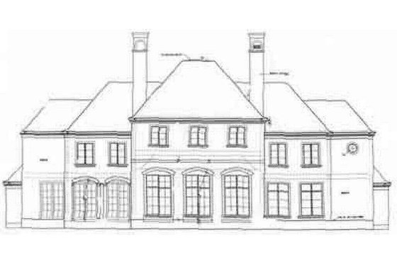 European style home, elevation