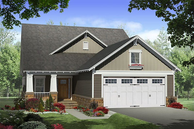 Dream House Plan - Craftsman Exterior - Front Elevation Plan #21-265