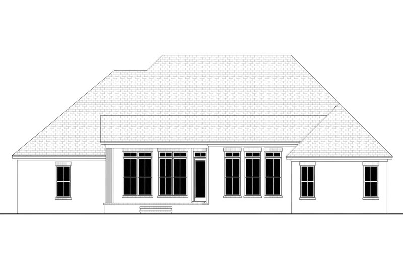 Architectural House Design - Exterior - Rear Elevation for Country House Plan #430-143 - 4 bed, 2.5 bath