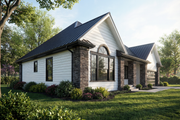 Cottage Style House Plan - 2 Beds 2 Baths 1535 Sq/Ft Plan #515-65 Exterior 