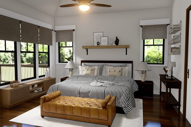 House Design - Interior - Master Bedroom for Ranch House Plan #54-565 - 3 bed, 2.5 bath