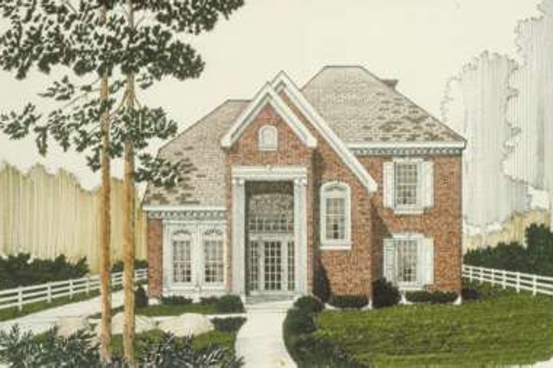 Home Plan - European Exterior - Front Elevation Plan #410-199
