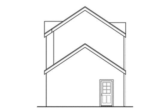 Exterior - Rear Elevation for European House Plan #124-876 - 3 bed, 2.5 bath