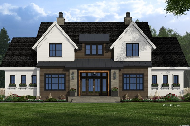 House Design - Exterior - Front Elevation 3 for Farmhouse House Plan #51-1256 - 5 bed, 4.5 bath