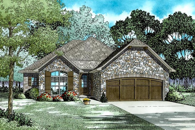 Home Plan - European, Front Elevation