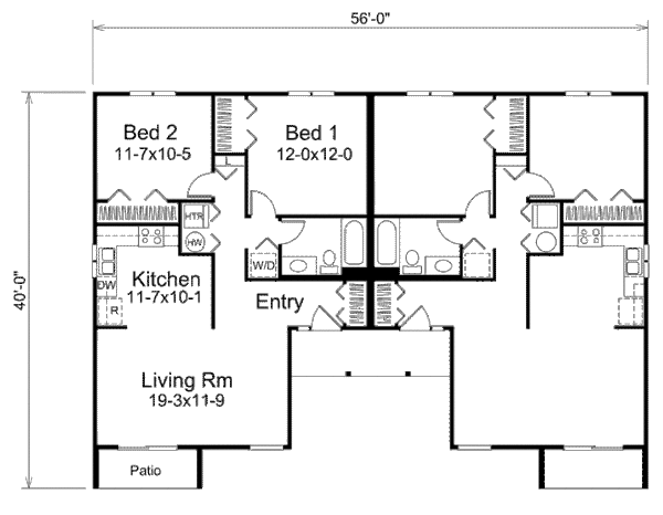 Traditional Floor Plan - Main Floor Plan #57-419