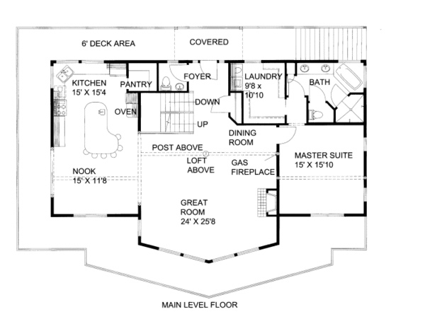 Cabin Floor Plan - Main Floor Plan #117-764