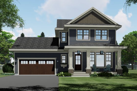Exterior - Front Elevation 4 for Traditional House Plan #51-1189 - 3 bed, 2.5 bath
