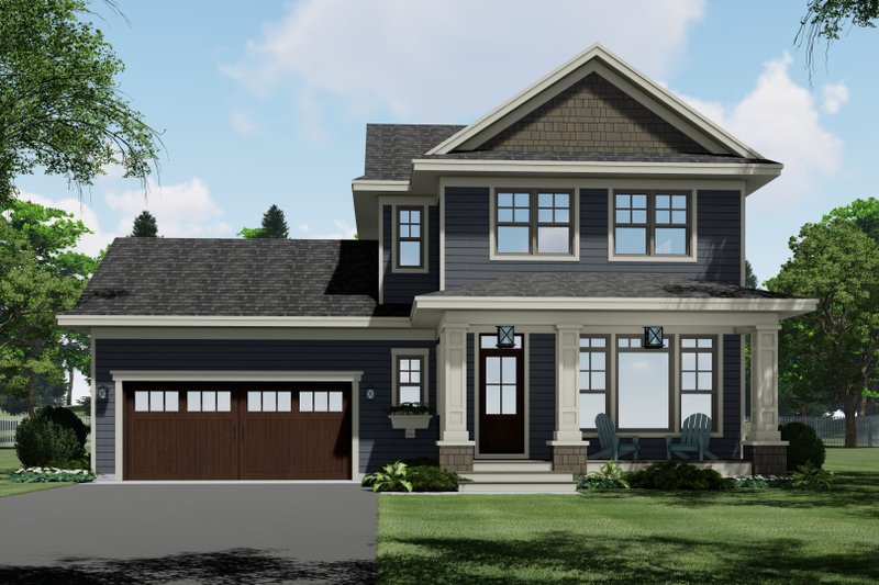 House Blueprint - Exterior - Front Elevation 4 for Traditional House Plan #51-1189 - 3 bed, 2.5 bath
