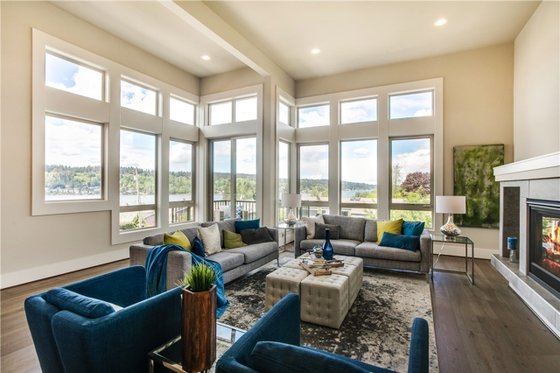 Interior - Family Room for Modern House Plan #1066-2 - 4 bed, 3.5 bath