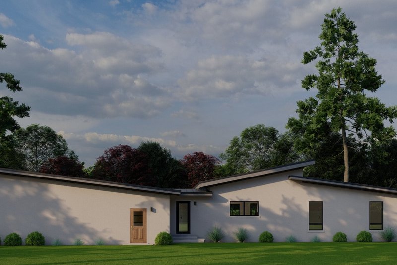 House Blueprint - Exterior - Rear Elevation for Modern House Plan #923-434 - 3 bed, 2 bath