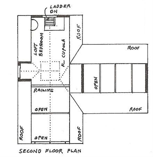 Cottage Floor Plan - Upper Floor Plan #510-1