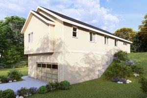 Exterior - Rear Elevation for Craftsman House Plan #124-1391 - 3 bed, 2 bath