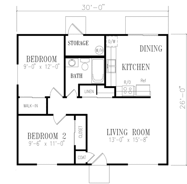 Ranch Floor Plan - Main Floor Plan #1-113