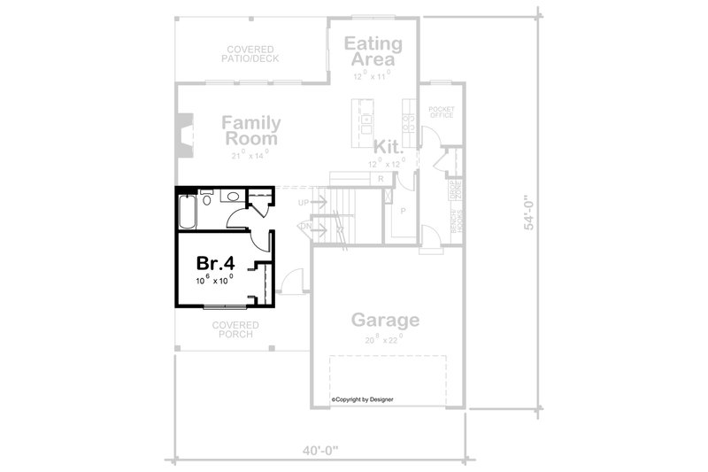 Home Plan - Floor Plan - Other Floor for Farmhouse House Plan #20-2362 - 3 bed, 3 bath