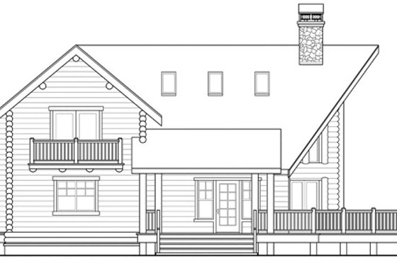 Exterior - Other Elevation for Log House Plan #124-503 - 3 bed, 2 bath