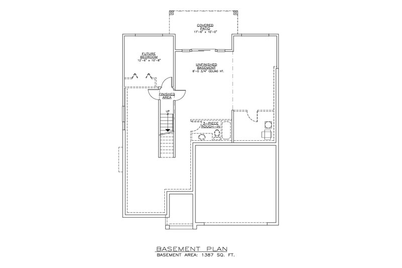 Dream House Plan - Floor Plan - Lower Floor for Prairie House Plan #1100-17 - 2 bed, 2 bath