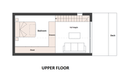 Contemporary Style House Plan - 1 Beds 1 Baths 561 Sq/Ft Plan #542-24 