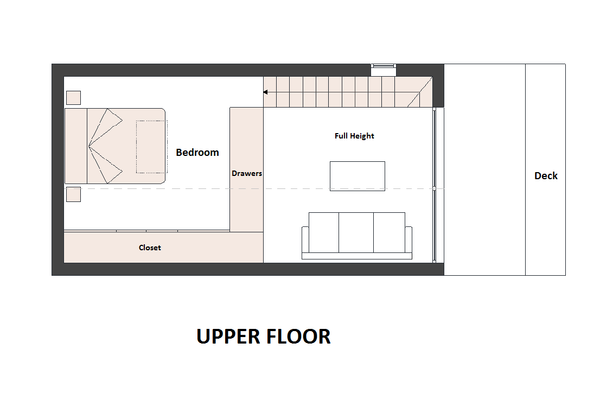 Contemporary Floor Plan - Upper Floor Plan #542-24