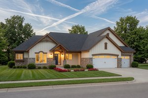 Architectural House Design - Exterior - Front Elevation for Farmhouse House Plan #20-2632 - 3 bed, 2695 bath