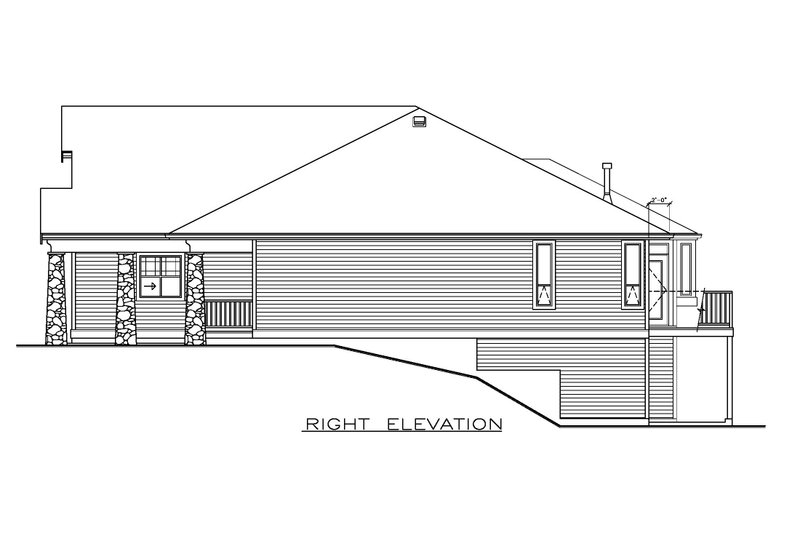 House Plan Design - Exterior - Other Elevation 1 for Craftsman House Plan #1100-185 - 3 bed, 2 bath