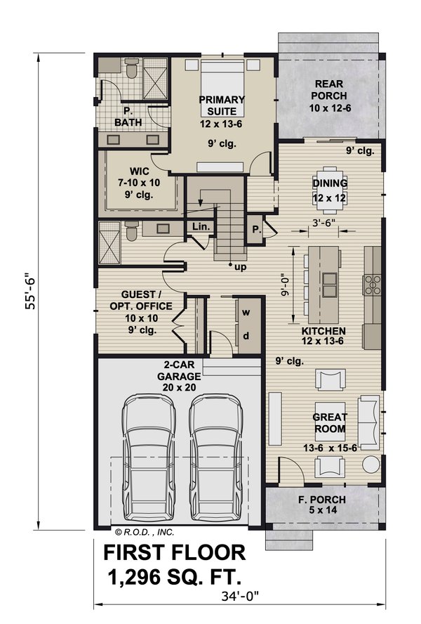 Farmhouse Floor Plan - Main Floor Plan #51-1342