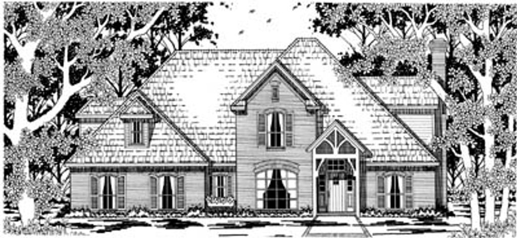 Exterior - Front Elevation 2 for Traditional House Plan #42-265 - 3 bed, 2.5 bath