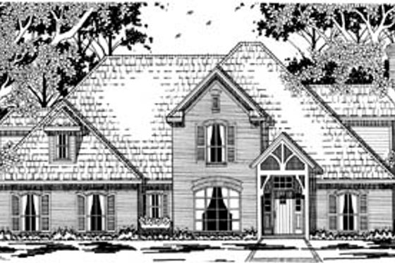 Exterior - Front Elevation for Traditional House Plan #42-265 - 3 bed, 2.5 bath