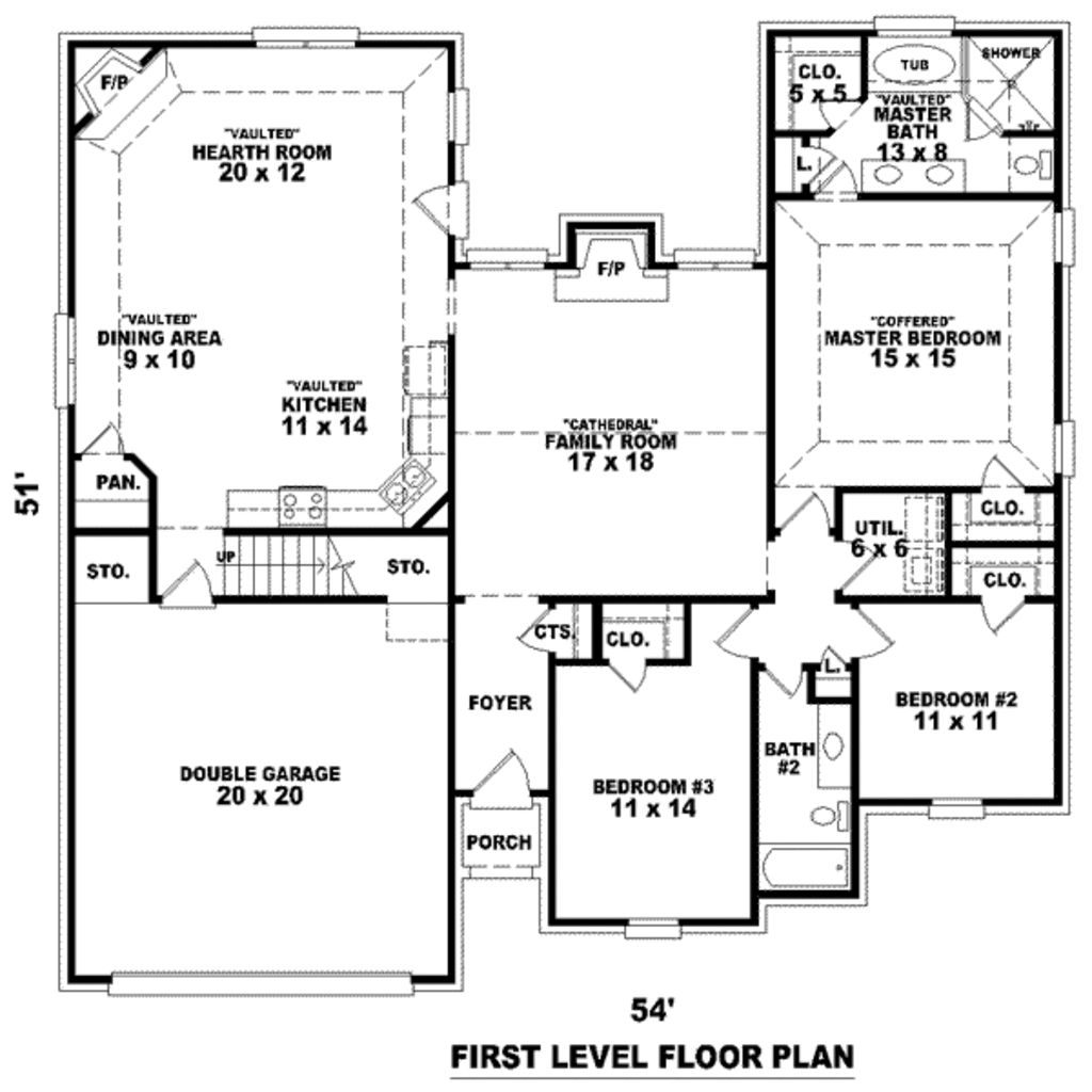 European Style House Plan - 4 Beds 3 Baths 2223 Sq/Ft Plan #81-1499 ...