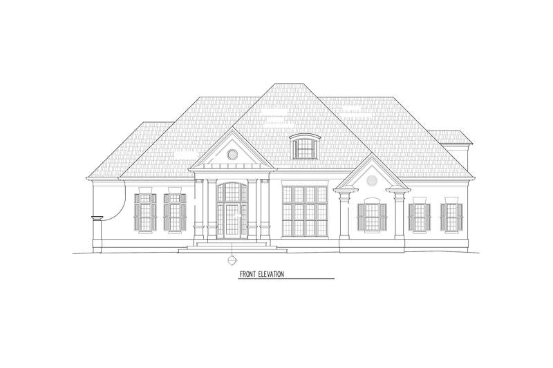 Home Plan - Exterior - Front Elevation 8 for European House Plan #119-257 - 4 bed, 3.5 bath
